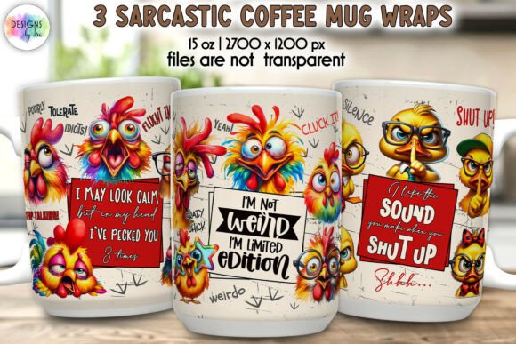 Download Sarcastic Coffee Lover Mug Wrap Designs - Premium Resources